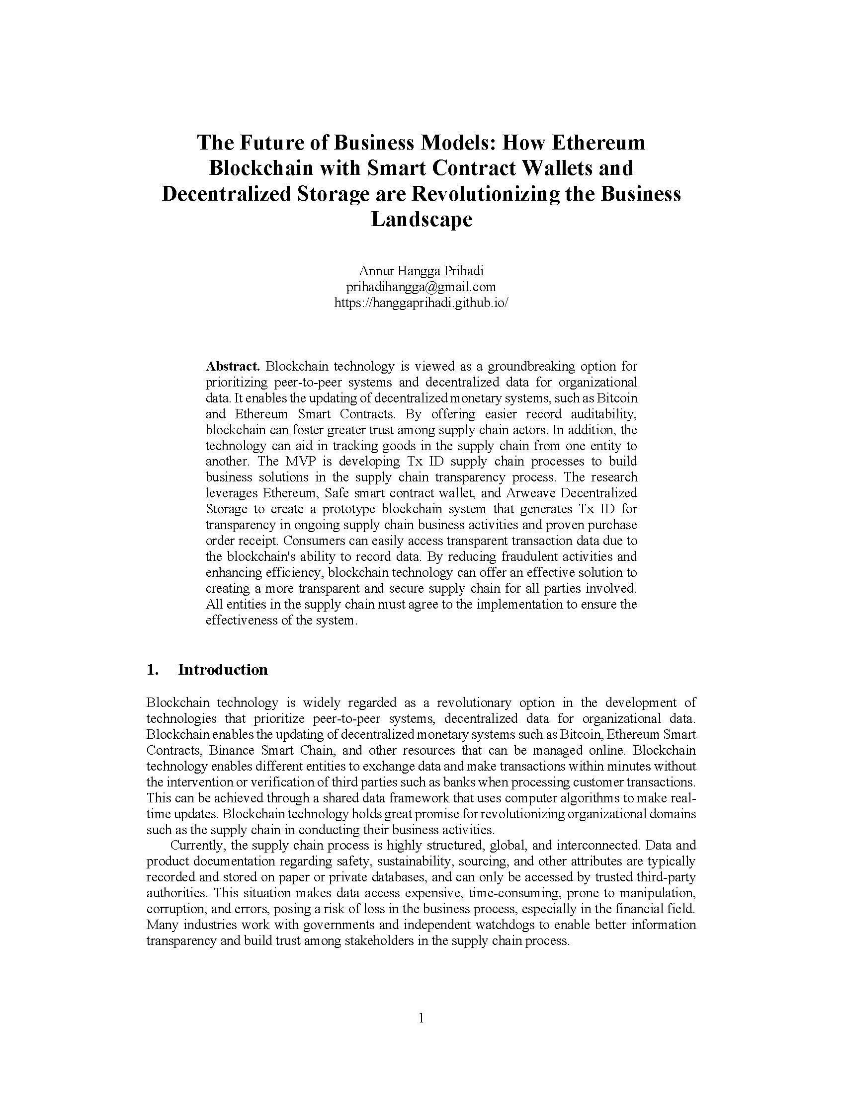 The Future of Business Models